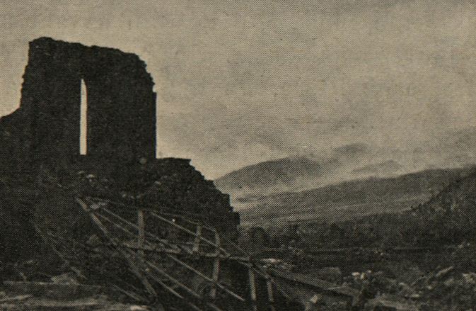 photo ancienne - St Pierre après l'éruption